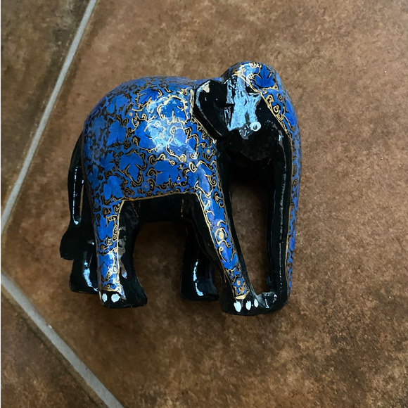 Thailand Hand Painted Elephant Statue - Picture 2 of 2